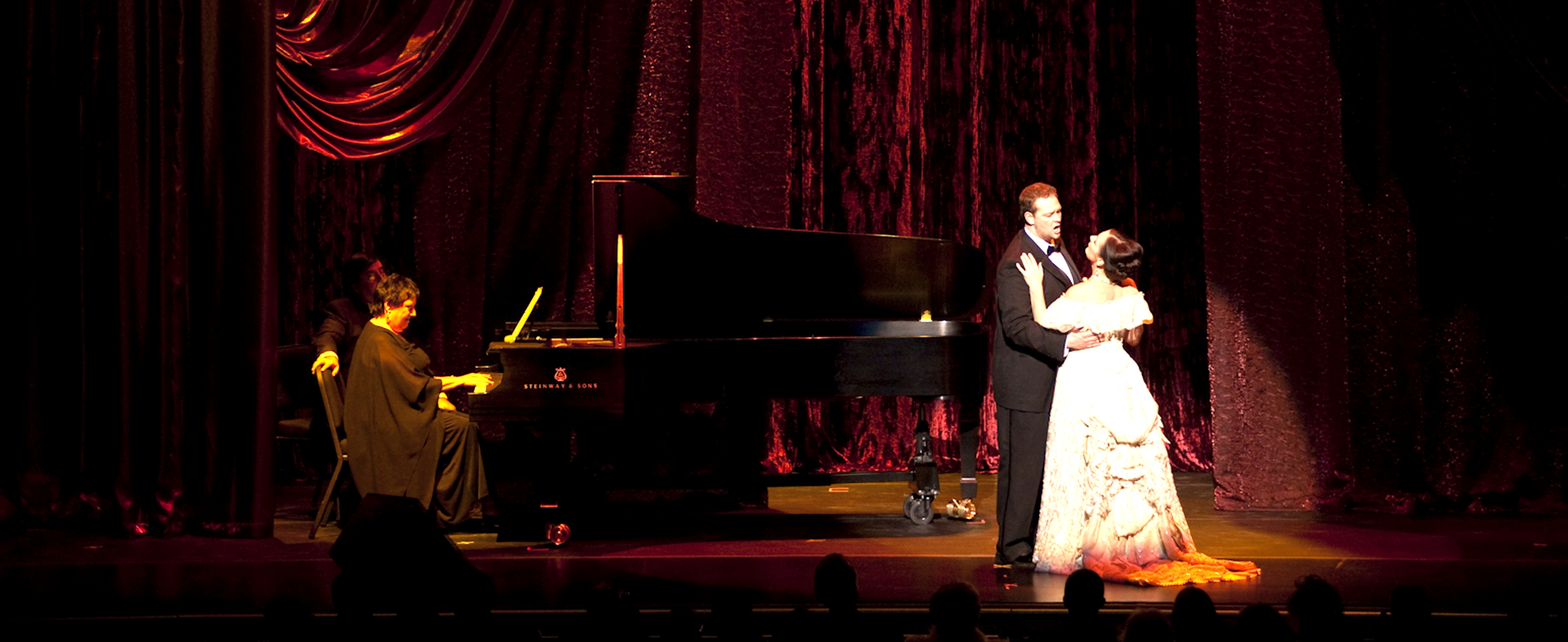 Andrew Lunsford performing with Carol Vaness at The Soraya
